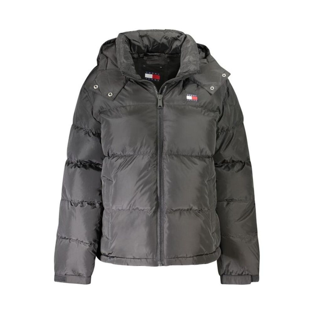 Tommy Hilfiger "Black Polyester Women Jacket with Removable Women's Hood"